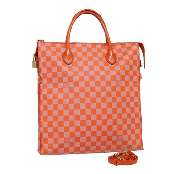 LOUIS VUITTON Damier Color Mobile Hand Bag 2way Orange Pimon N41304 Auth 87570