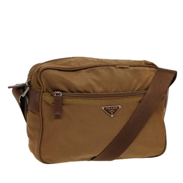 PRADA Shoulder Bag Nylon Khaki Auth 87674