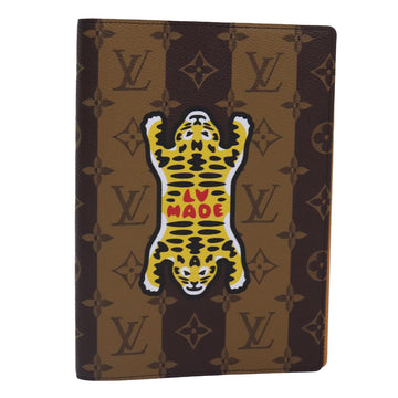 LOUIS VUITTON Monogram Stripe NIGO Quverture Carnet NoteCover GI0720 Auth 87681S