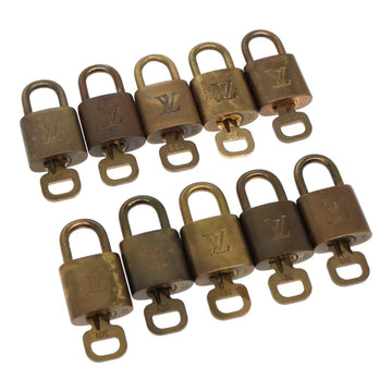 LOUIS VUITTON Padlock 10set metal Gold Tone LV Auth 87704