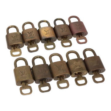 LOUIS VUITTON Padlock 10set metal Gold Tone LV Auth 87705