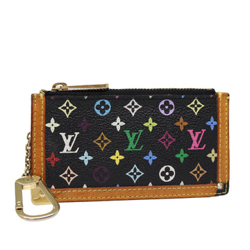 LOUIS VUITTON Monogram Multicolor Pochette Cles Purse Black M92654 LV Auth 87722