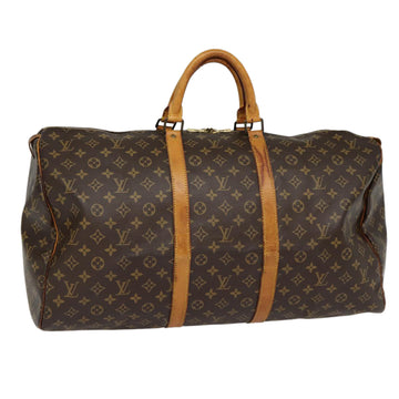 LOUIS VUITTON Monogram Keepall 55 Boston Bag M41424 LV Auth 87774