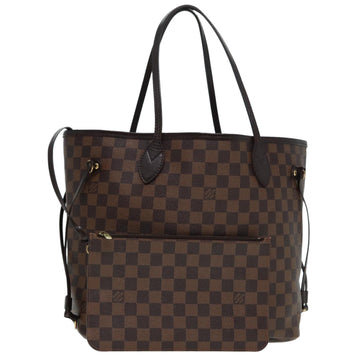 LOUIS VUITTON Damier Ebene Neverfull MM Tote Bag N51105 LV Auth 87832