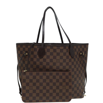 LOUIS VUITTON Damier Ebene Neverfull MM Tote Bag N51105 LV Auth 87833