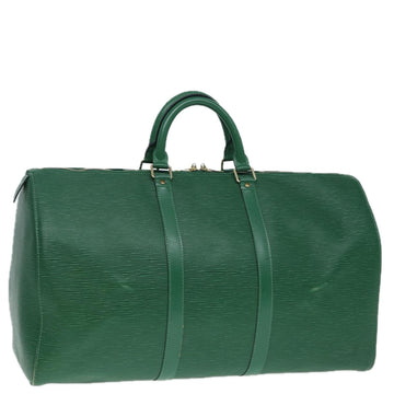 LOUIS VUITTON Epi Keepall 50 Boston Bag Green M42964 LV Auth 87946