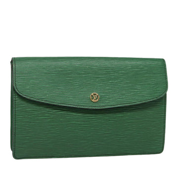 LOUIS VUITTON Epi Montaigne 27 Clutch Bag Green M52654 LV Auth 87962