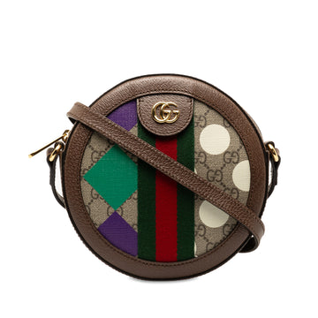 GUCCI GG Supreme Ophidia Paint Round Crossbody Crossbody Bag