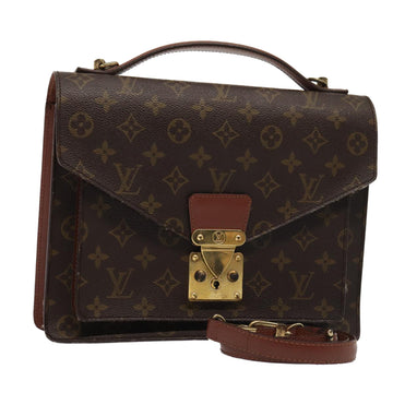 LOUIS VUITTON Monogram Monceau 28 Hand Bag 2way M51185 LV Auth 88010