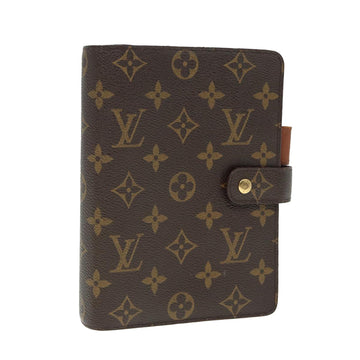 LOUIS VUITTON Monogram Agenda MM Day Planner Cover R20105 LV Auth 88036