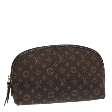 LOUIS VUITTON Monogram Idylle Pochette Cosmetic Pouch Brown M40375 LV Auth 88039