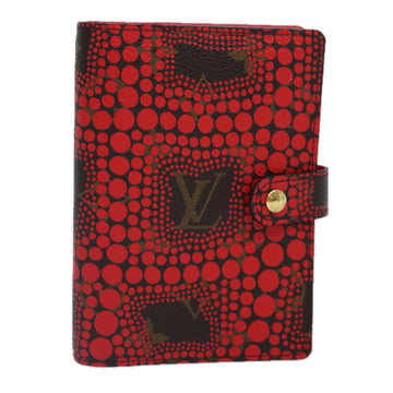 LOUIS VUITTON Yayoi Kusama Agenda PM Day Planner Cover Red R21132 LV Auth 88054