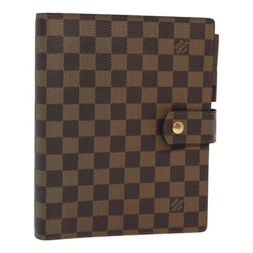 LOUIS VUITTON Damier Ebene Agenda GM Day Planner Cover R20107 LV Auth 88057