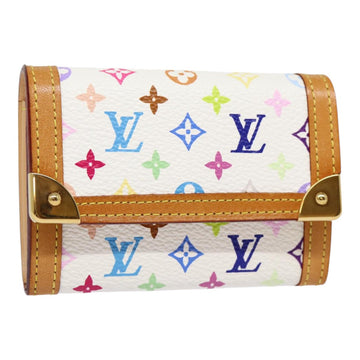 LOUIS VUITTON Monogram Multicolor Porte Monnaie Plat White M92657 LV Auth 88063