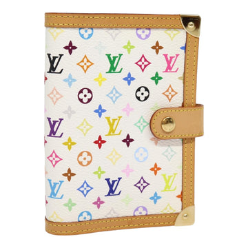 LOUIS VUITTON Multicolor Agenda PM Day Planner Cover White R21074 LV Auth 88064