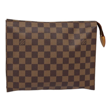 LOUIS VUITTON Damier Ebene Poche Toilette 26 Pouch N47543 LV Auth 88332