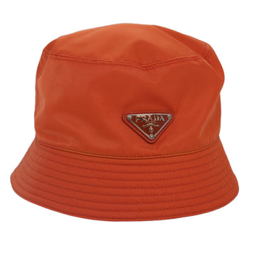 PRADA Bucket Hat Nylon L Orange Auth 88334