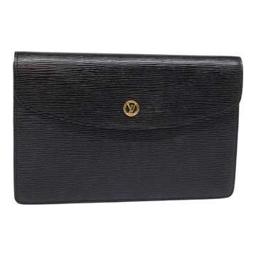 LOUIS VUITTON Epi Montaigne 23 Clutch Bag Black M52662 LV Auth 88335