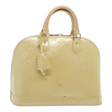 LOUIS VUITTON Monogram Vernis Alma PM Hand Bag Broncorail M91445 LV Auth 88358