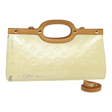 LOUIS VUITTON Monogram Vernis Roxbury Drive Hand Bag Perle M91374 LV Auth 88362