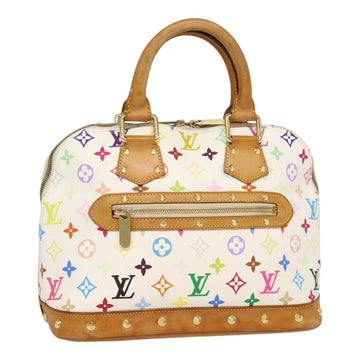 LOUIS VUITTON Monogram Multicolor Alma Hand Bag White M92647 LV Auth 88422