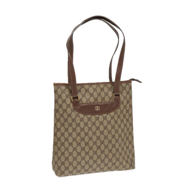 GUCCI GG Supreme Tote Bag PVC Leather Beige Gold 002 615 Auth 88483