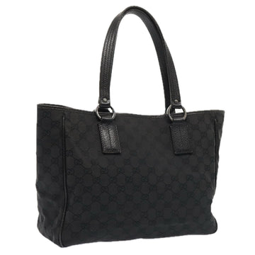 GUCCI GG Canvas Tote Bag Black 113017 Auth 88660