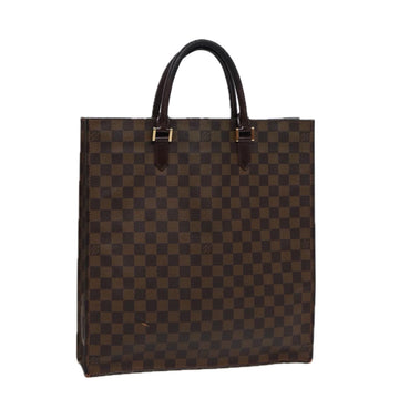 LOUIS VUITTON Damier Ebene Sac Plat Hand Bag N51140 LV Auth 88692