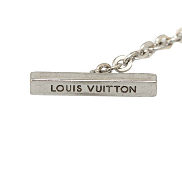 LOUIS VUITTON V Logo Square Pendant Necklace Costume Necklace