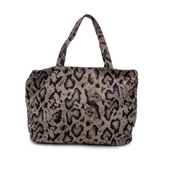 DOLCE & GABBANAD&G  Beige Animalier Pattern Nylon Tote Bag