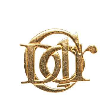 DIOR Gold Plated Logo Brooch Costume Brooch