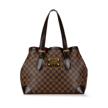 LOUIS VUITTON Damier Ebene Hampstead GM Tote Bag