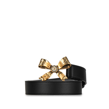 GUCCI Pearl Bow Leather Belt