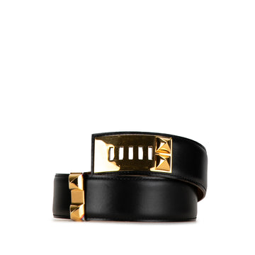 Hermes Leather Collier de Chien Belt 65