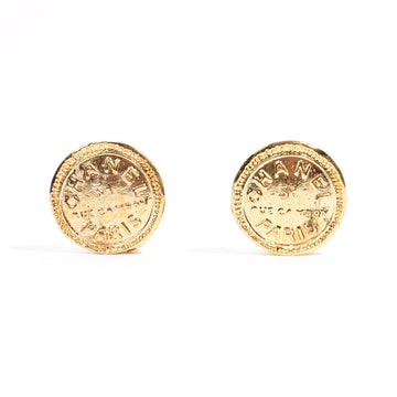 Chanel Rue Cambon Clip-On Earrings Gold Gold Plated