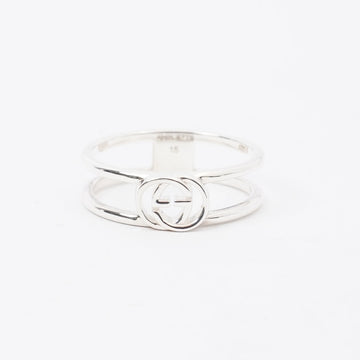 Gucci Interlocking G Ring Silver Silver Sterling 15