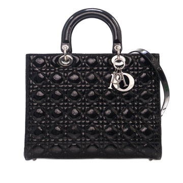 DIORLarge Patent Cannage Lady  Satchel