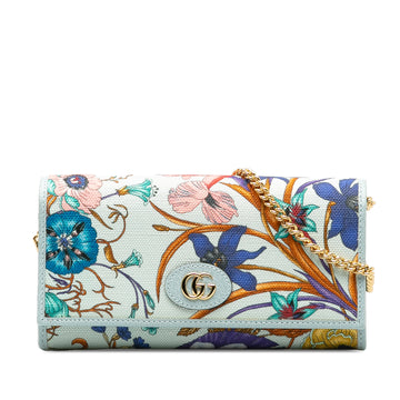 GUCCI Flora Wallet On Chain Crossbody Bag