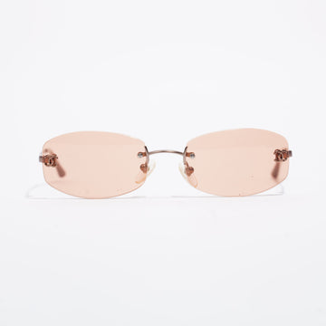 Chanel Rimless CC Sunglasses Bronze Base Metal 116mm 74mm