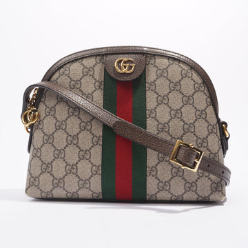 Gucci Ophidia Dome Bag Supreme / Brown Coated Canvas Small