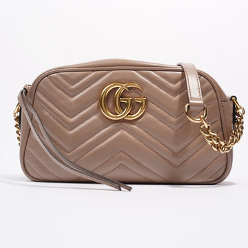 Gucci Marmont Zip Dusty Pink Matelasse Leather Small