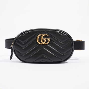 Gucci Marmont Belt Bag Black Matelasse Leather 75cm 30