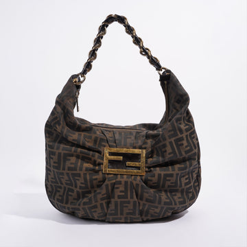 Fendi Zucca Shoulder Bag Brown Canvas