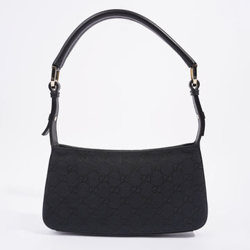 Gucci Guccissima Leather Handle Black Canvas