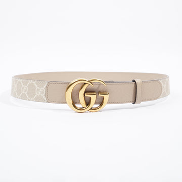 Gucci GG Marmont Belt Beige / White Leather 85cm 34'