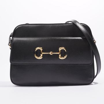 Gucci Horsebit 1955 Small Shoulder Bag Black Black Leather Small