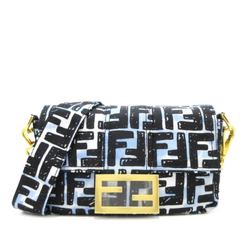 FENDI Joshua Vides Mini Zucca Nylon Convertible Baguette Belt Bag