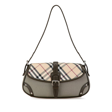 BURBERRY Nova Check Canvas Shoulder Bag