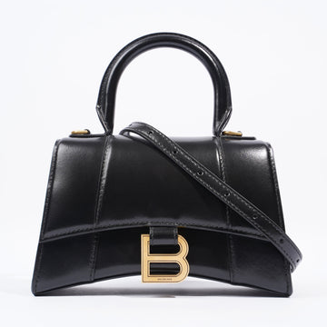 Balenciaga Hourglass Black Leather XS