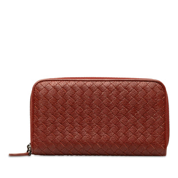 BOTTEGA VENETA Intrecciato Zip Around Long Wallet Long Wallets